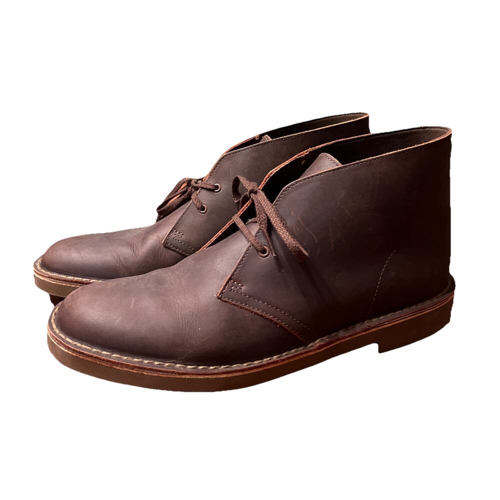 Clarks Originals Desert Boot Bushera 2 Chukka Beeswax Dark Brown Leather Sz 11